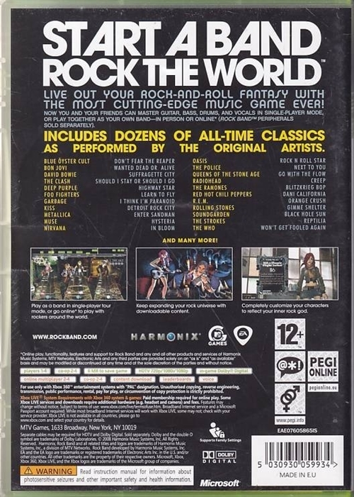 Rock Band - XBOX 360 (B Grade) (Genbrug)
